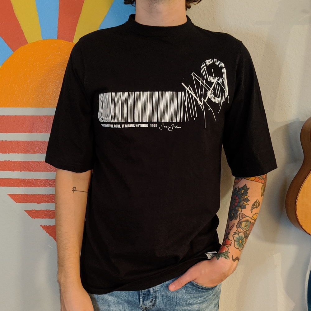 Sean John Black Barcode Luxury Cotton Shirt